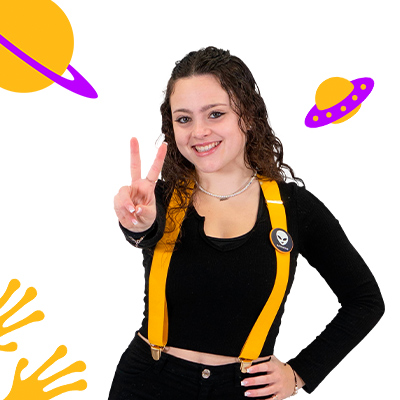 chica haciendo el signo de victoria